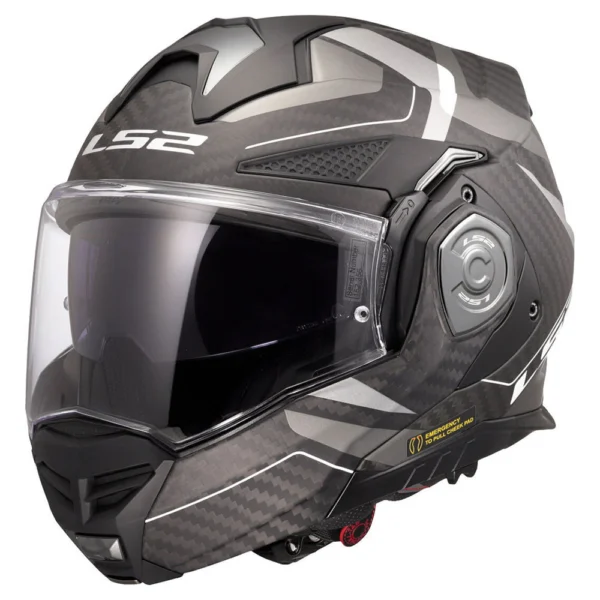 Šalmas LS2 Advant X Carbon Horizon sidabrinis/pilkas