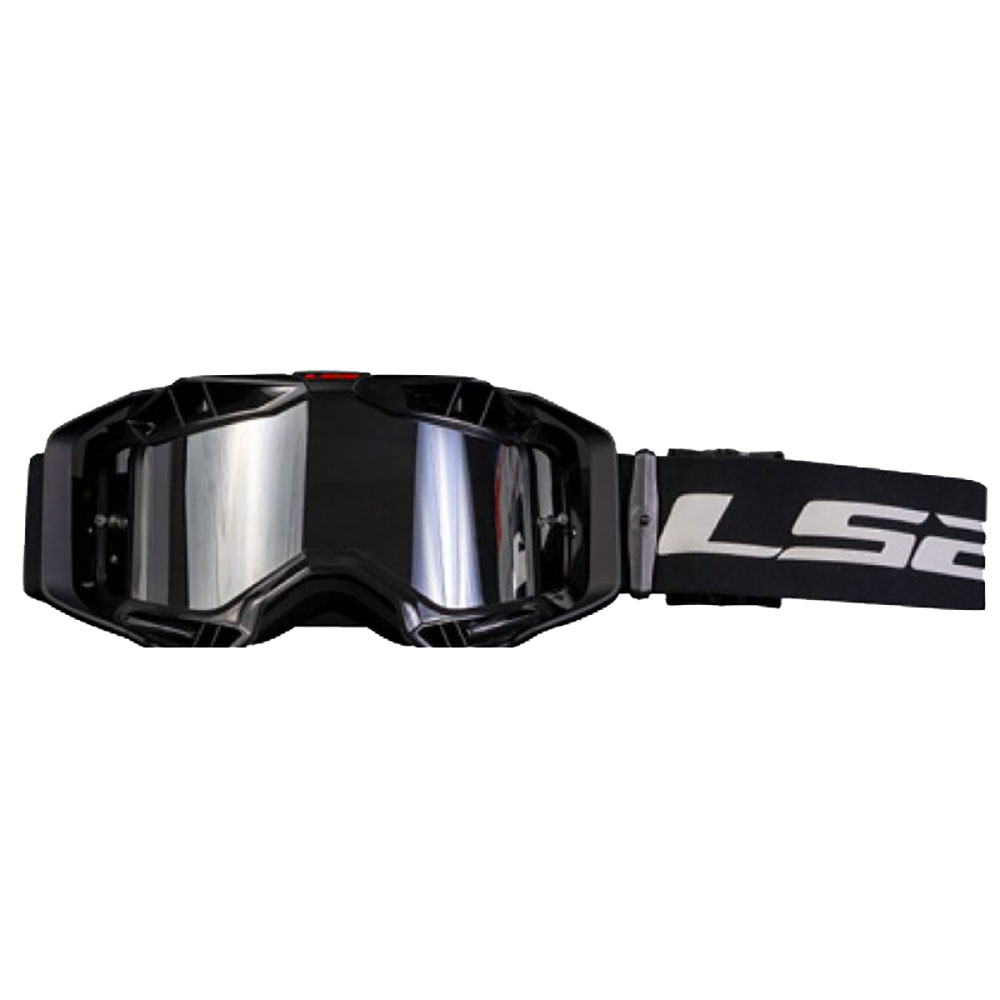 AKINIAI LS2 AURA PRO – JUODI, IRIDIUM STIKLIUKAS
