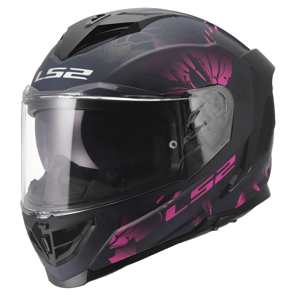 ŠALMAS LS2 STORM III BURST JUODAS / ROŽINIS