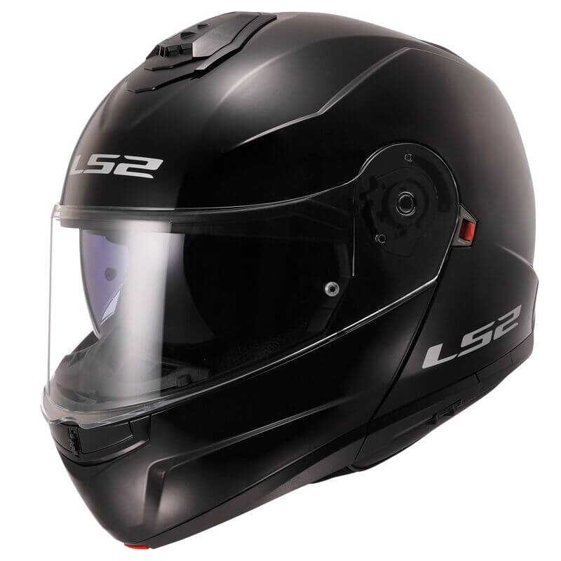 ŠALMAS LS2 STROBE II SOLID BLIZGUS JUODAS