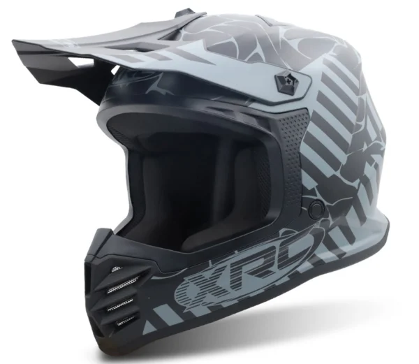 ŠALMAS „XRC MX JASPER“ JUODA / PILKA VAIKAMS
