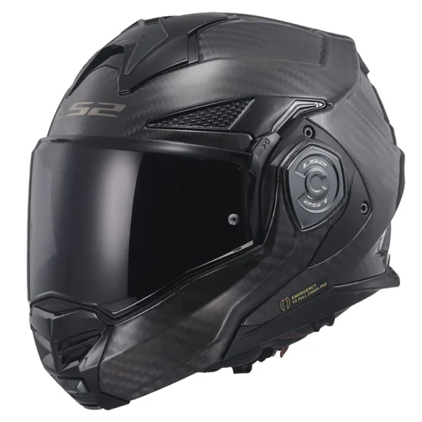 ŠALMAS LS2 FF901 ADVANT X SOLID CARBON – BLIZGI JUODA SPALVA