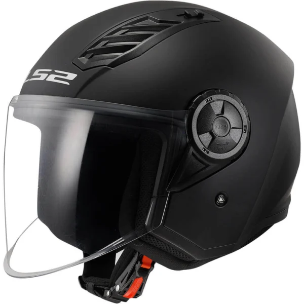 ŠALMAS LS2 OF616 AIRFLOW II SOLID – MATINIS JUODAS
