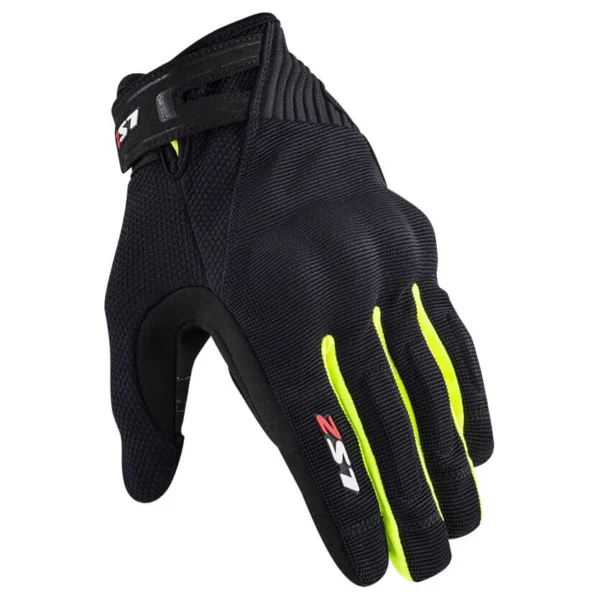 PIRŠTINĖS LS2 DART II VYRAMS – JUODOS / HI-VIZ GELTONOS