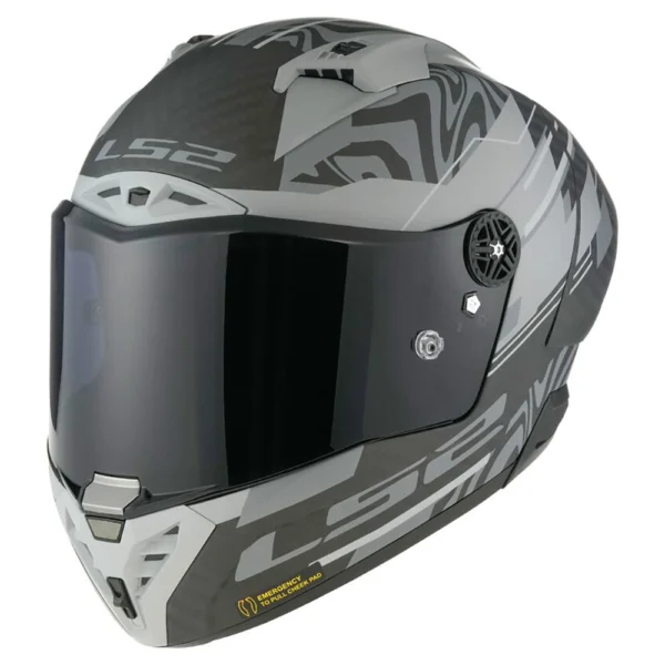 ŠALMAS LS2 FF805 THUNDER GP AERO POLAR – MATINĖ JUODA