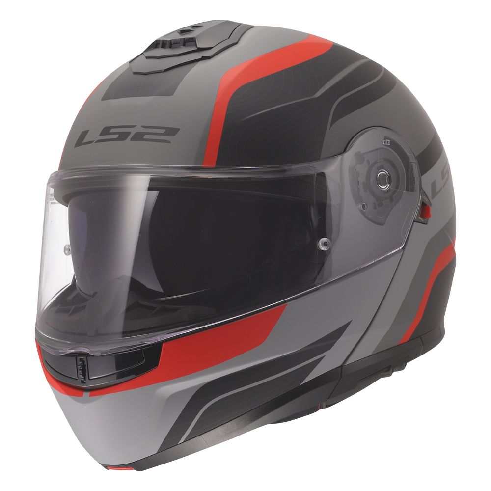 ŠALMAS LS2 FF908 STROBE II MONZA – JUODA / PILKA / RAUDONA SPALVA