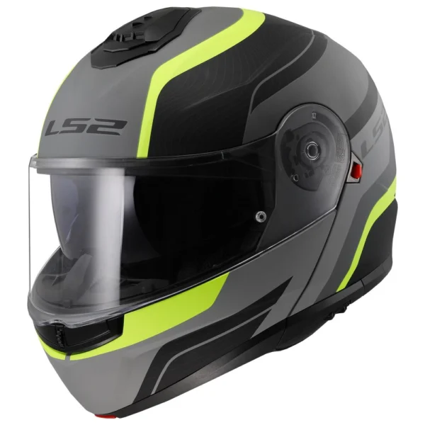 ŠALMAS LS2 FF908 STROBE II MONZA – MATINĖ JUODA / HI-VIZ GELTONA SPALVA