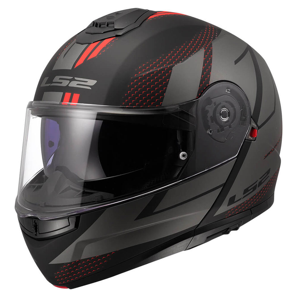 ŠALMAS LS2 FF908 STROBE II CODE – JUODA/PILKA SPALVA