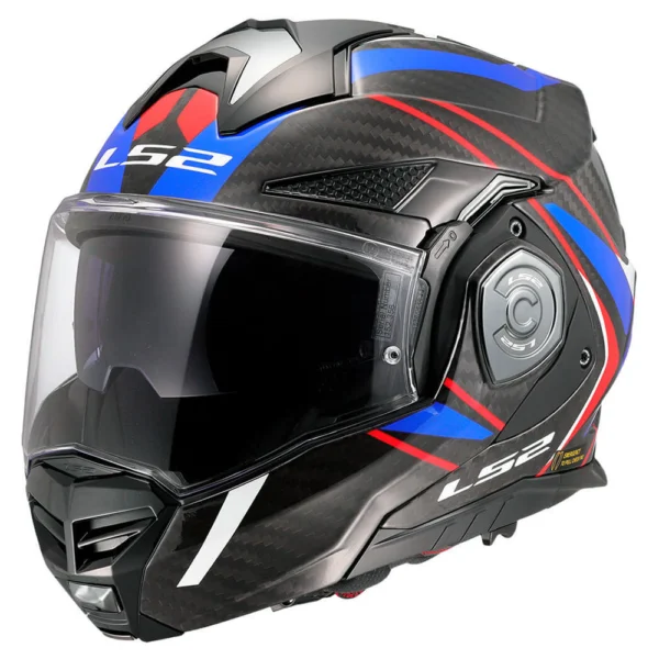 ŠALMAS LS2 FF901 ADVANT X CARBON FUTURE II – BALTA / MĖLYNA SPALVA