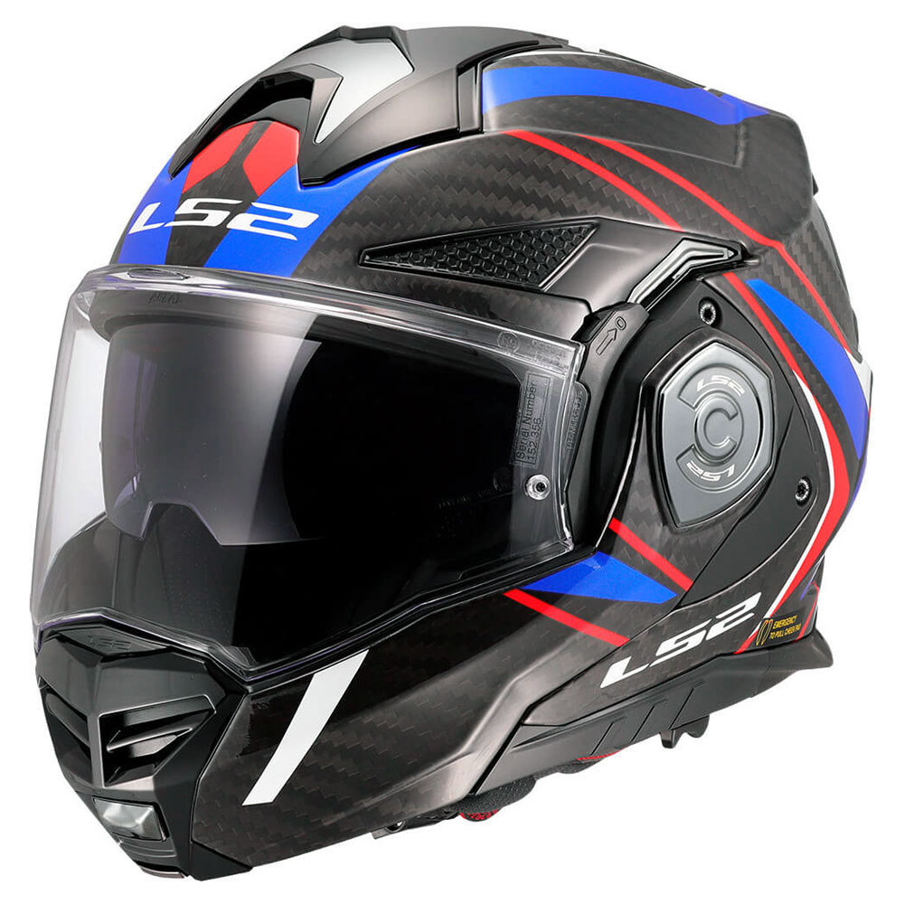 ŠALMAS LS2 FF901 ADVANT X CARBON FUTURE II – BALTA / MĖLYNA SPALVA