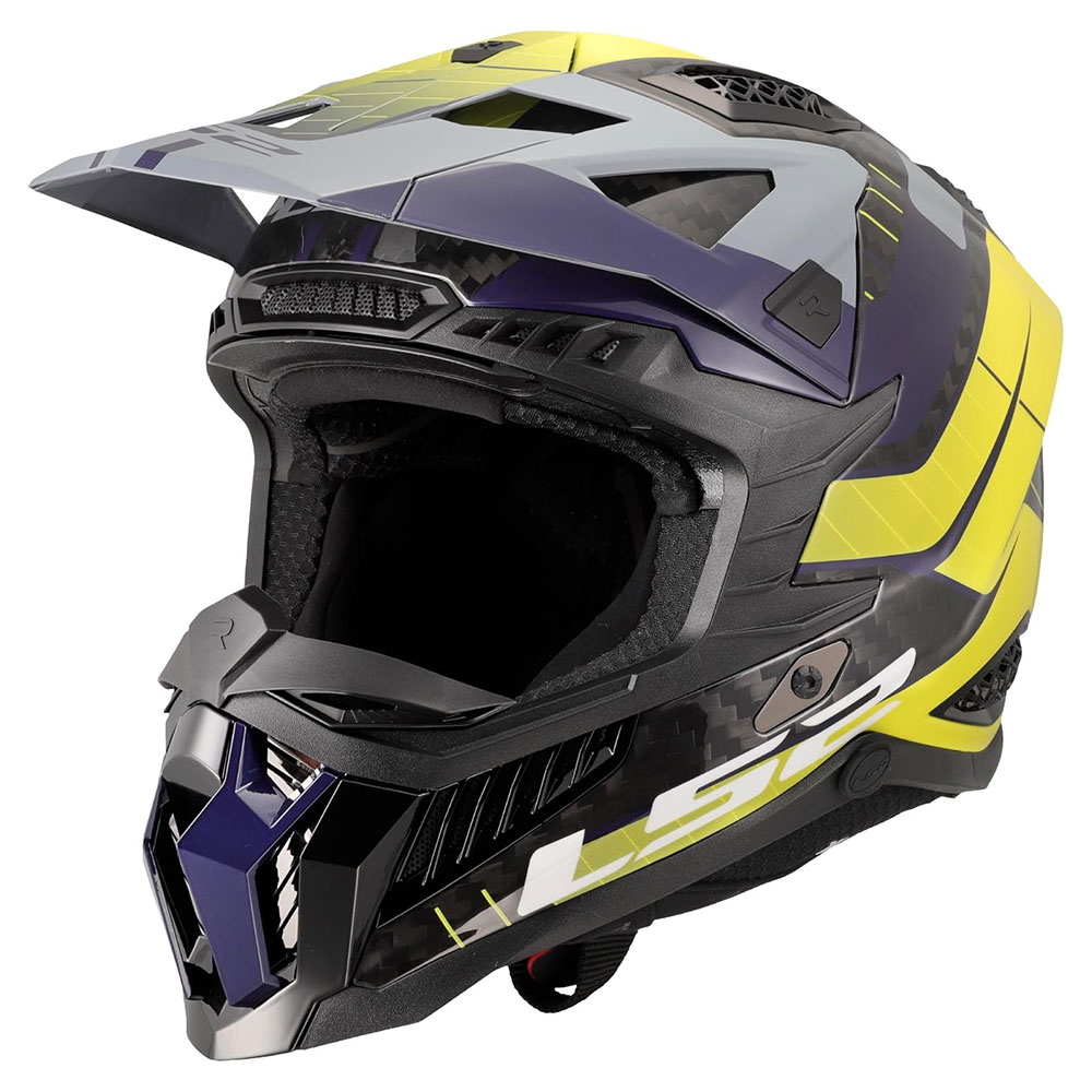ŠALMAS LS2 MX703 C X-FORCE GALUO – PILKA FLUO GELTONA SPALVA