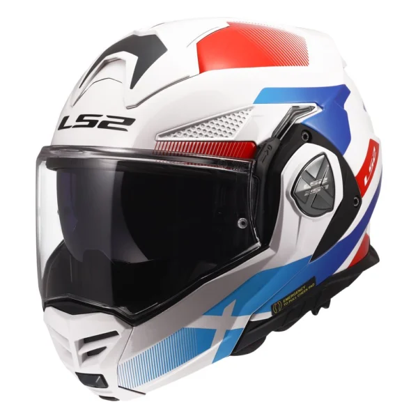 ŠALMAS LS2 FF901 ADVANT X NOVA – BALTA / MĖLYNA / RAUDONA SPALVA