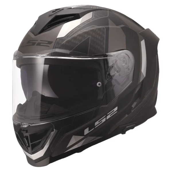 ŠALMAS LS2 FF818 STORM III SPORTY – JUODA / PILKA SPALVA