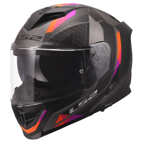 ŠALMAS LS2 FF818 STORM III SPORTY – PILKA / VIOLETINĖ SPALVA