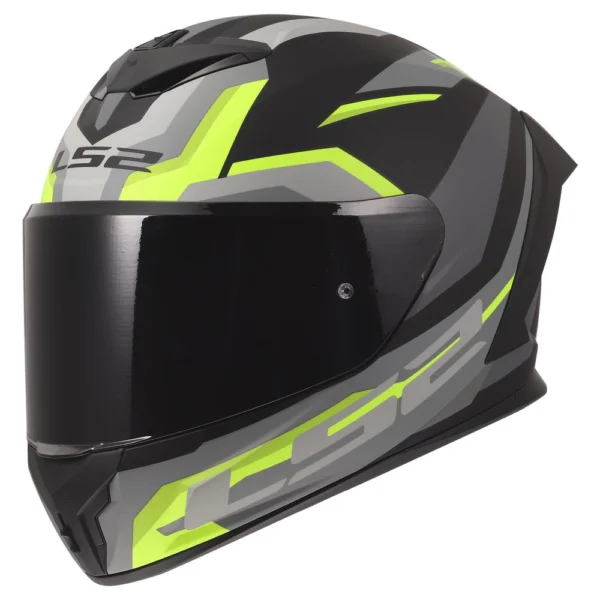 ŠALMAS LS2 FF820 RAPID III HYPER – JUODA / HI-VIS GELTONA SPALVA