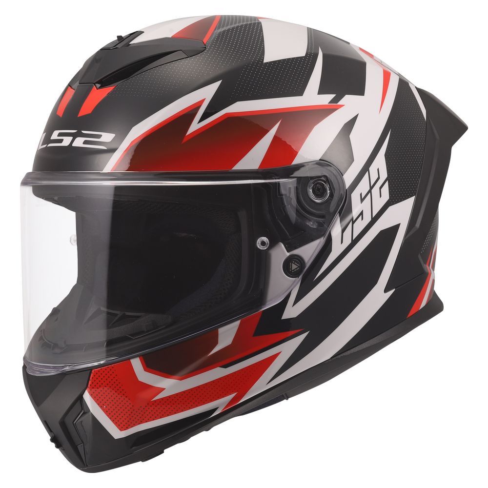 ŠALMAS LS2 FF820 RAPID III XTREM – BALTA / JUODA / RAUDONA SPALVA