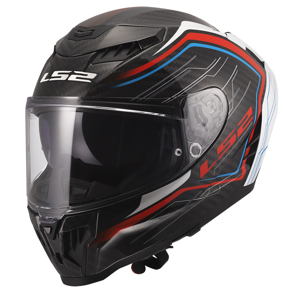 ŠALMAS LS2 FF807 DRAGON SUBIC – BALTA / MĖLYNA / RAUDONA