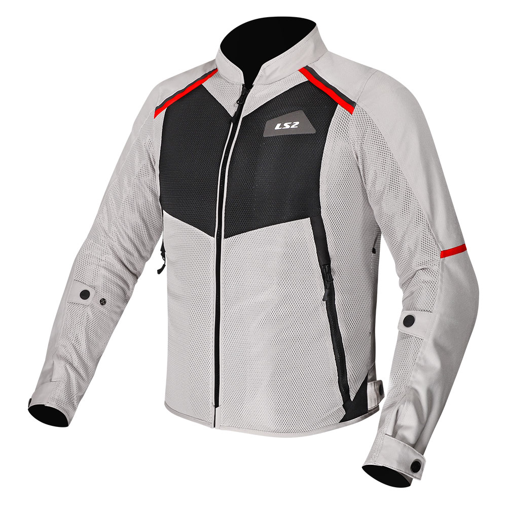 STRIUKĖ LS2 BREEZE VYRAMS – PILKA / JUODA / RAUDONA