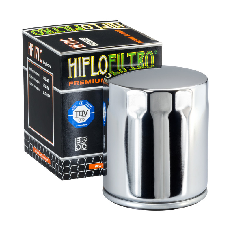 ALYVOS-TEPALŲ FILTRAS HIFLO HF171C Harley Davidson Chrome