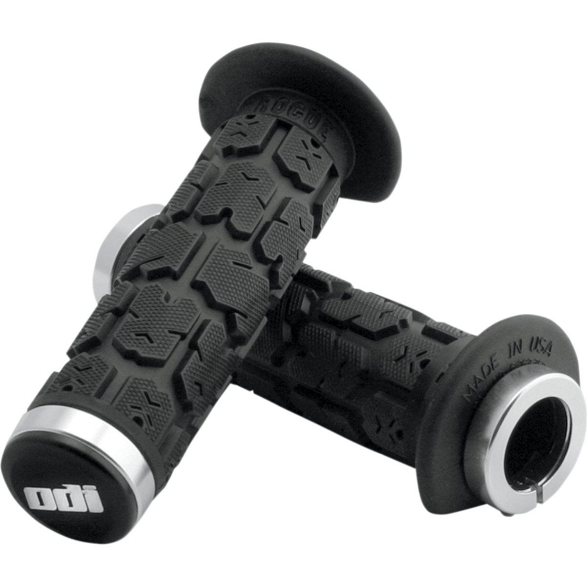 ODI GUMINĖS RANKENĖLĖS ROGUE 130 LOCK-ON JUODOS
