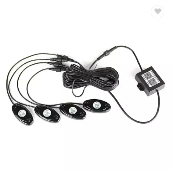 LED ŠVIESŲ RINKINYS SUPER BRIGHT 4 PODS RGB LED