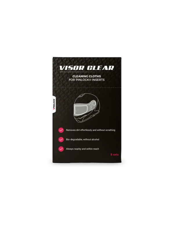 VALYMO ŠLUOSTĖS VISOR CLEAR PINLOCK PLĖVELIŲ PRIEŽIŪRAI 8VNT
