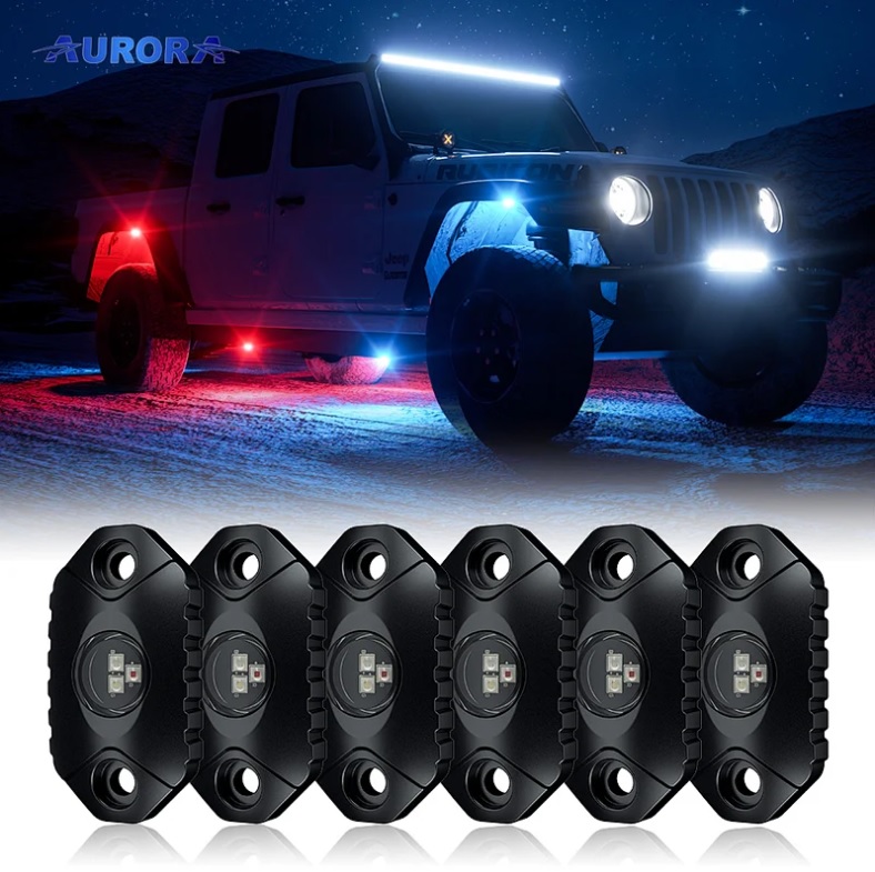Aurora  6 modulių RGB LED apšvietimo komplektas  (5cm) 4W