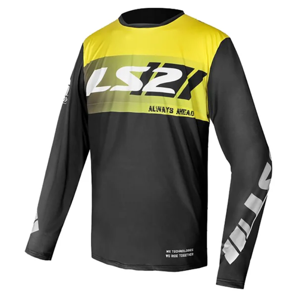 MARŠKINĖLIAI LS2 GRAVEL – JUODI / HI-VIZ GELTONI